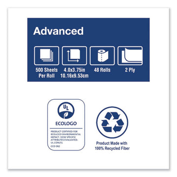 Tork® Advanced Bath Tissue, Septic Safe, 2-ply, White, 4" X 3.75", 500 Sheets-roll, 48 Rolls-carton freeshipping - TVN Wholesale